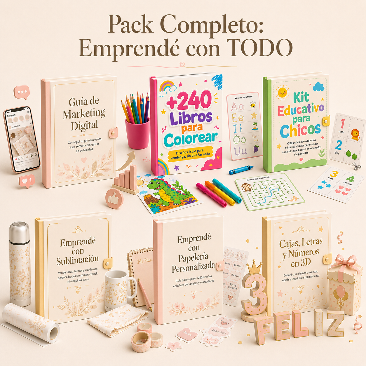 🔥 Pack Completo: Emprendé con TODOS (6en1). Solo a $15.000 HOY